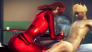 Asuka femboy swallows all that cum 😏