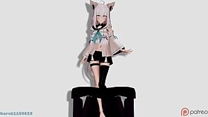 Fubuki's Emotions Surge During Rhythm Walking In Uncensored Hentai