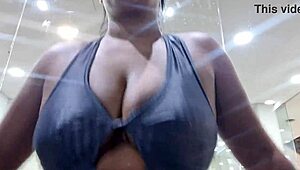 Sweaty Amateur Shares Panties And Feet After Gym Workout