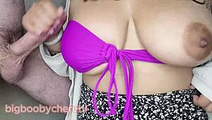 look at this asian teen's massive tits, she sucks cock so well