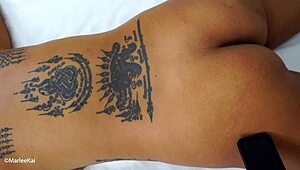 tied up my asian girlfriend for hot wax and spanking, ending with cim