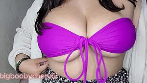 look at this asian teen's massive tits, she sucks cock so well