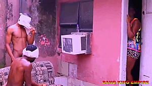 watch these horny babes get fucked hard in the ghetto