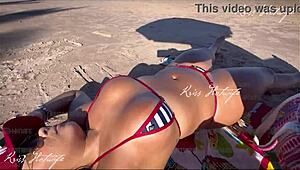 imagine on the beach with me, you'd get hard seeing my micro bikini and bouncing ass