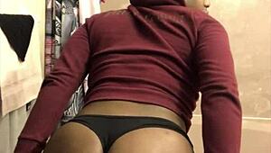 he gapes my tight hole and makes me squirt in public