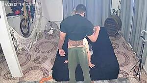 Latina couple fucks hard in pitbull kennel with oral and anal