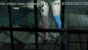 harley quinn gets wild with monster cocks in hentai