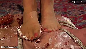 that blindfolded guy got whipped and pegged hard