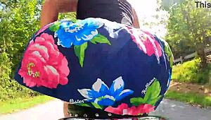 butt plugged wife flashes huge ass during wild motorcycle ride