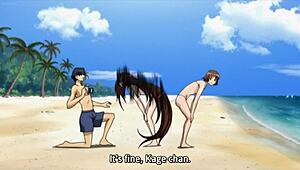 Hermanas Satake exclaim, What a wild threesome on the beach!