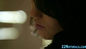 Brunette Babe Tugging with Pure Desire and Heat.