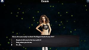 What’s behind the edging training in this futanari hentai game at Futa University?