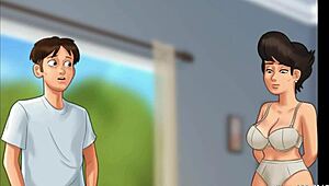 Summertime Saga church milf caught fucking herself with police baton in wild game