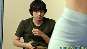 Busty Milf Bent Over and Pounded by Pervy Guy for Cum in Mouth