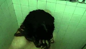 Grab Horny Stepmom While Bathing