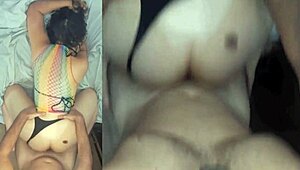 I moan as my hourglass amateur girlfriend rides my cock doggystyle