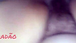 Hey, I'm cumming in that hairy pussy while massaging her big tits