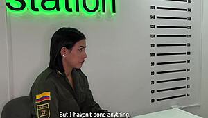 Colombian Cop Sucks Dick At Station Has Rough Sex And Cums In Pussy