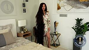 girl model with record pubic hair in casting