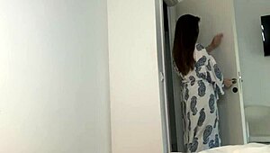 stepmother caught cumming in bedroom by stepson