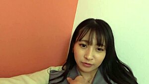 Japanese cutie turns into sex monster with hardcore creampie