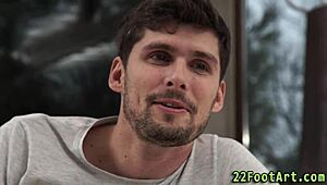 Redheaded Babe Receives Intense Footjob And Cumshot!