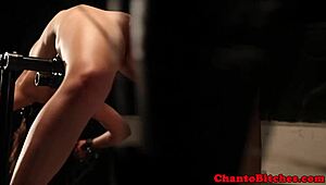 Dominant Woman Uses Electrodes On Submissive Partner