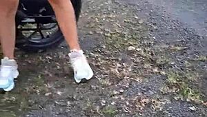 Latina Shows Big Tits And Pussy Outdoors