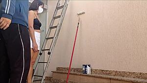 Casada Seduces and Bangs the Painter Hired by Her Husband!
