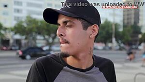 fucking my gay friend bareback for his skate, cum inside 😏