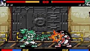 i'm in this climax battle with futanari fighters, rough sex fight on the ring leading to orgasm