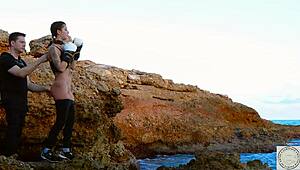 Boxer tied up and spanked, then rims her dom by the Balearic Sea. A real domination session with warrior mythology themes begins