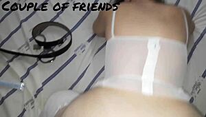 brazilian couple explores anal in lingerie