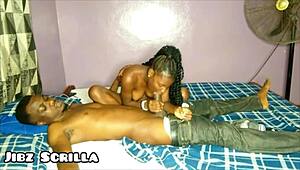 Suck my natural boobs before I ride your big black cock