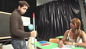 The shemale student wins votes with her monster cock in wild doggystyle action!