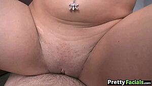 beautiful teen sasha stowaway with freckles gets facial in porn