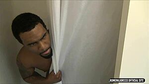 Envy Star slyly drains Rome Major’s massive cock in bathroom tease