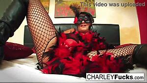 Charley Chase In Sexy Lingerie And Stockings