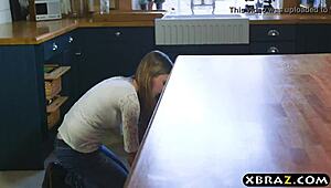 Young guy with blonde milf stepmom