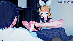 HATSUNE MIKU and KAGAMINE RIN have INTENSE SEX in VOCALOID HENTAI