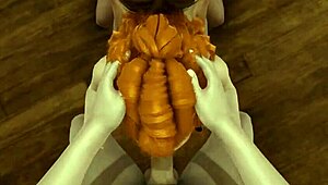 Aloy gets a threesome deepthroat with that perfect ass in this full video.