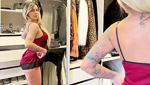 Teen Tries On Provocative Lingerie