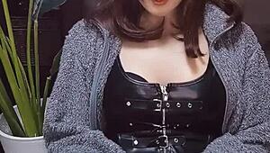 Adorable Cat-Eared Crossdresser Relentlessly Strokes Cock in Personal Video Footage