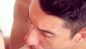 gay models deep throat and anal sex after shoot at outdoors pool