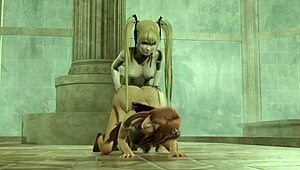 Honoka Being Passionately Fucked By Marie Futa In Anime Style.