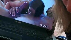 My stepmother catching me masturbating? She helps with blowjob!