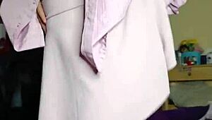 the hot fat girl next door came home from class in her miniskirt and masturbated her wet pussy