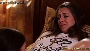 Hey, you gotta see this amazing stepmom scissoring with a stunning teen in heels!