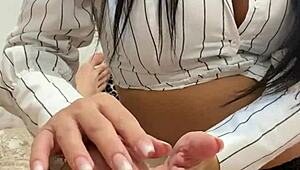 My Secretary Gives Amazing Handjob Massage!