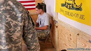 Marine Guys Under Drill Sergeant's Command In Training